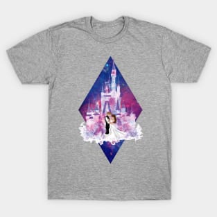 Diamond Galaxy Wedding Couple T-Shirt